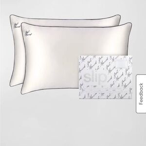 SLIP “just married” silk pillow case set